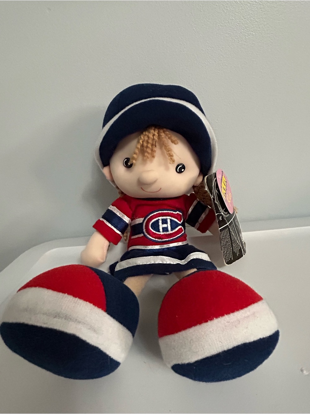 NHL Plush Doll in Red, White, Navy Blue